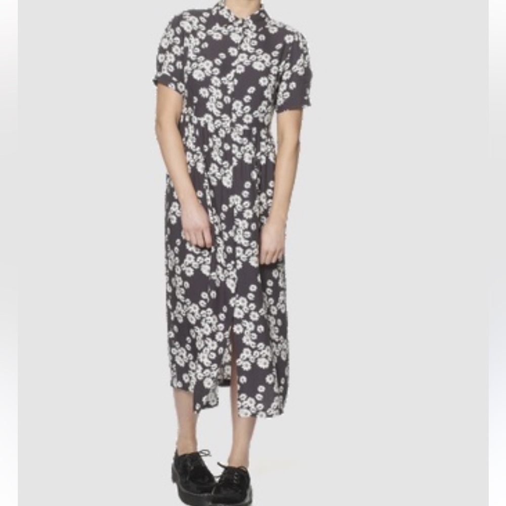 DR. MARTENS | Floral Black and White Dress - sz XS